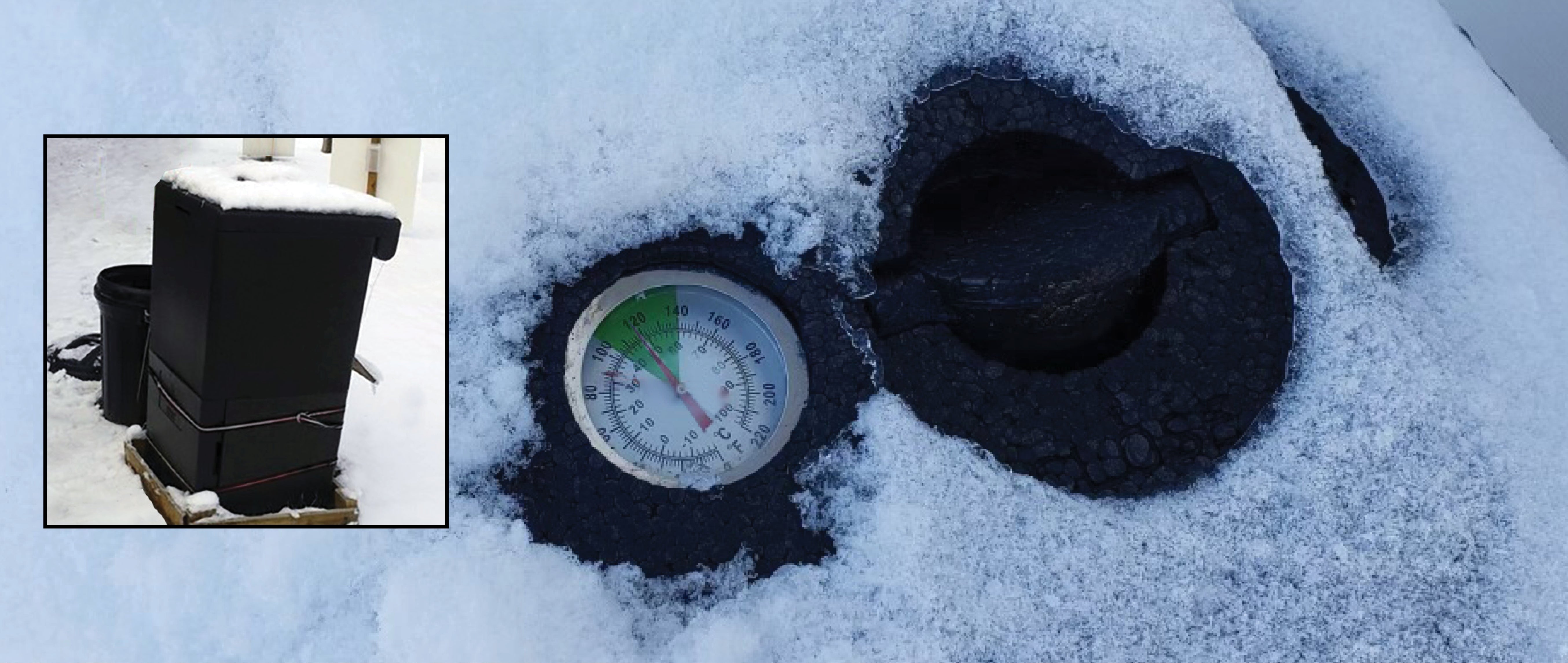 Does composting stop in winter?